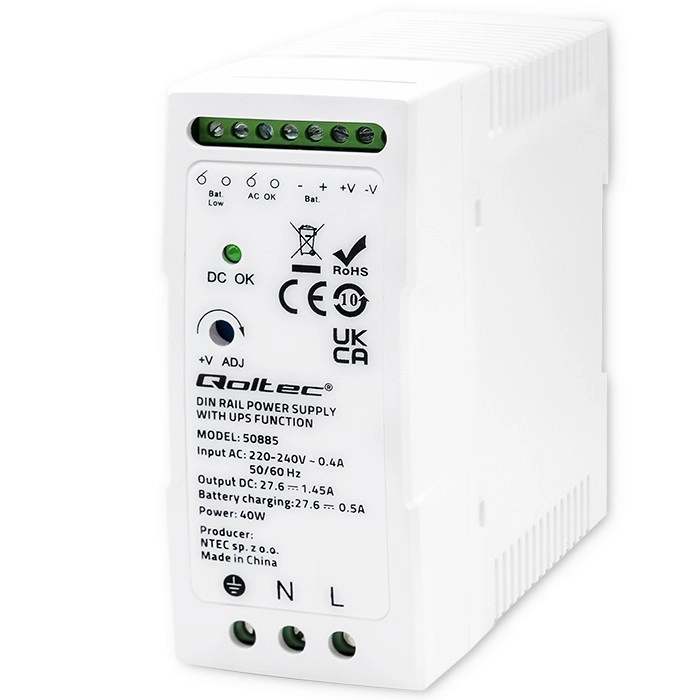 Qoltec Stable DIN Rail Power Supply
