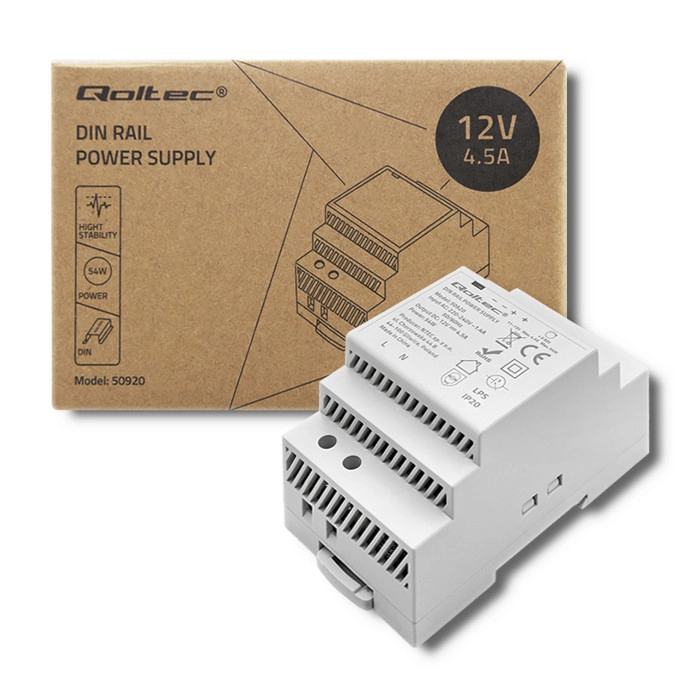 Qoltec Din Rail Power Supply 54W