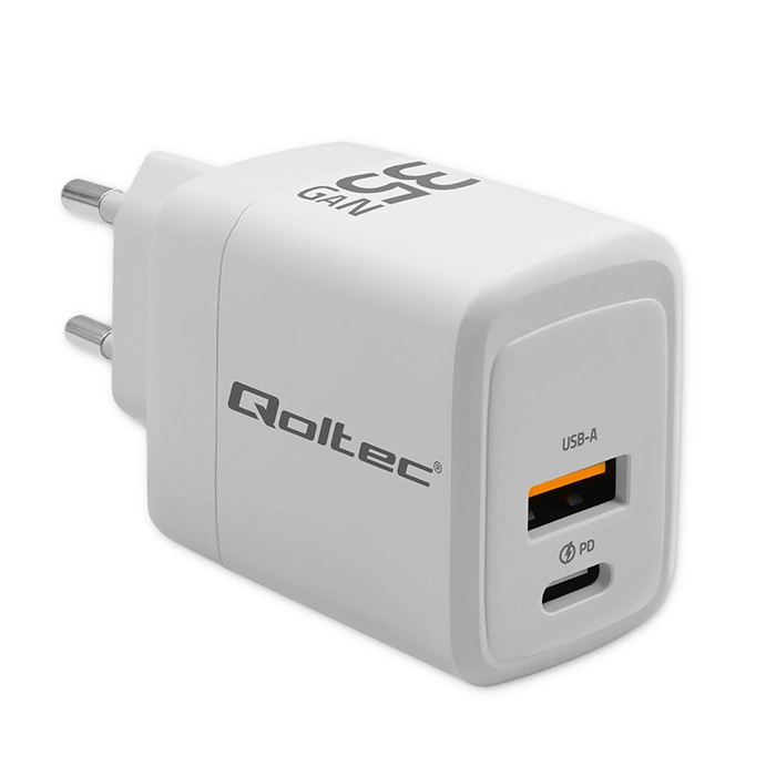 Qoltec Ładowarka sieciowa 35W GaN 5-20V