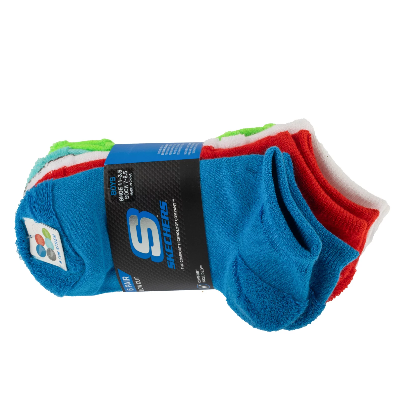 Skechers 6pk Boys Dino Terry Socks
