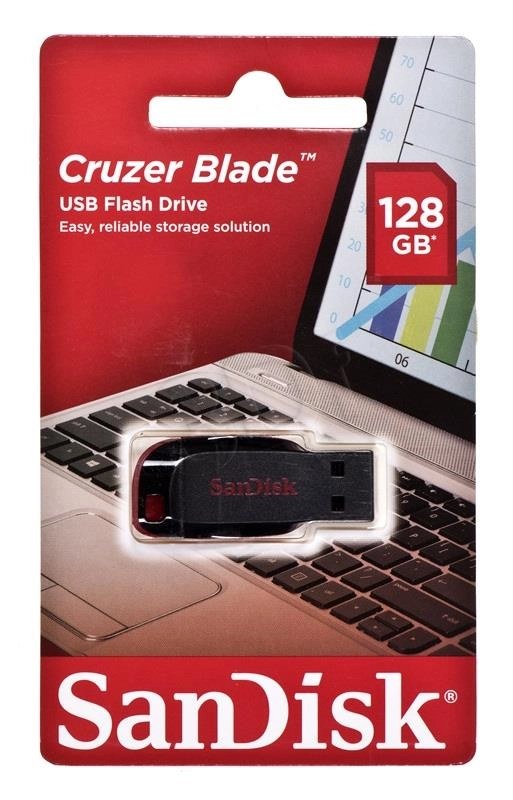SanDisk Cruzer Blade Typ-A 128GB USB-Stick