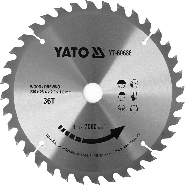 Yato YATO PIŁA TARCZ.WID. 235*36*25