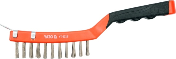 YATO WIRE BRUSH 4-ROW PLASTIC HANDLE