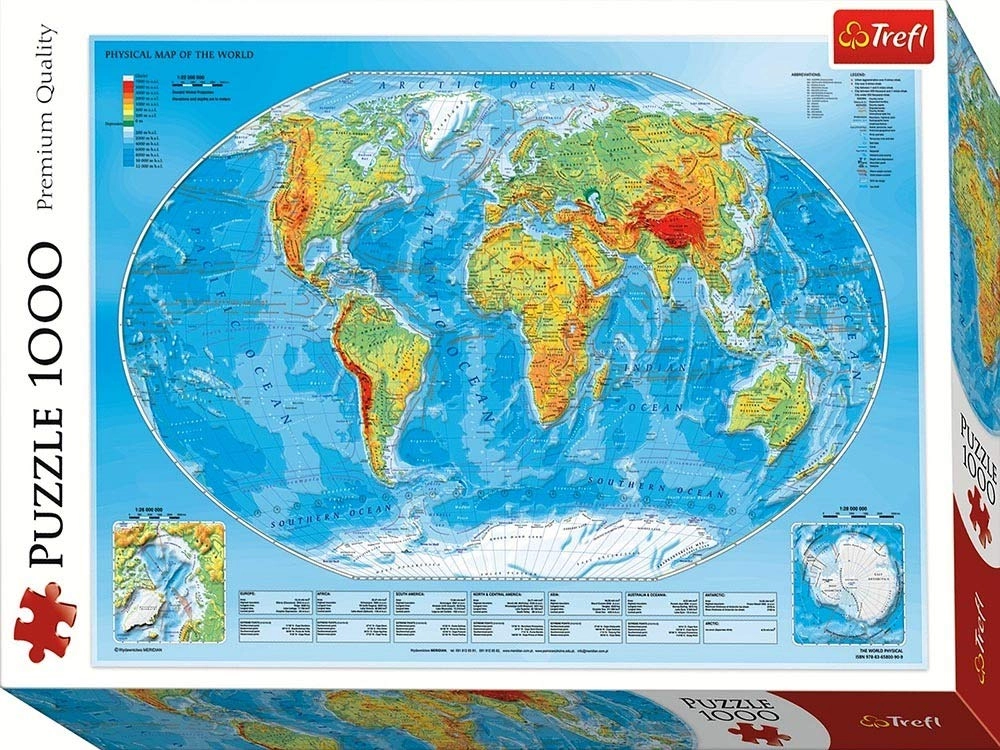 Trefl Physical map of the world