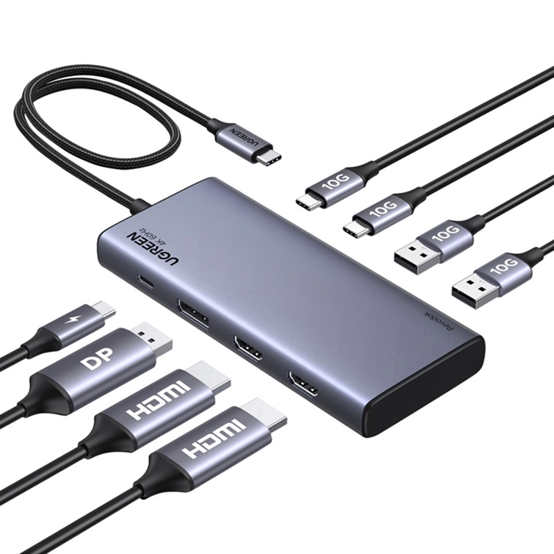 HUB UGREEN CM639 USB-C / 2xHDMI
