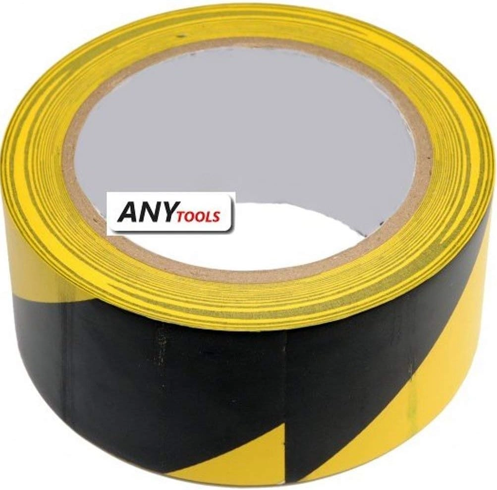 WARNING TAPE  ADHESIVE  BLACK AND YELLOW