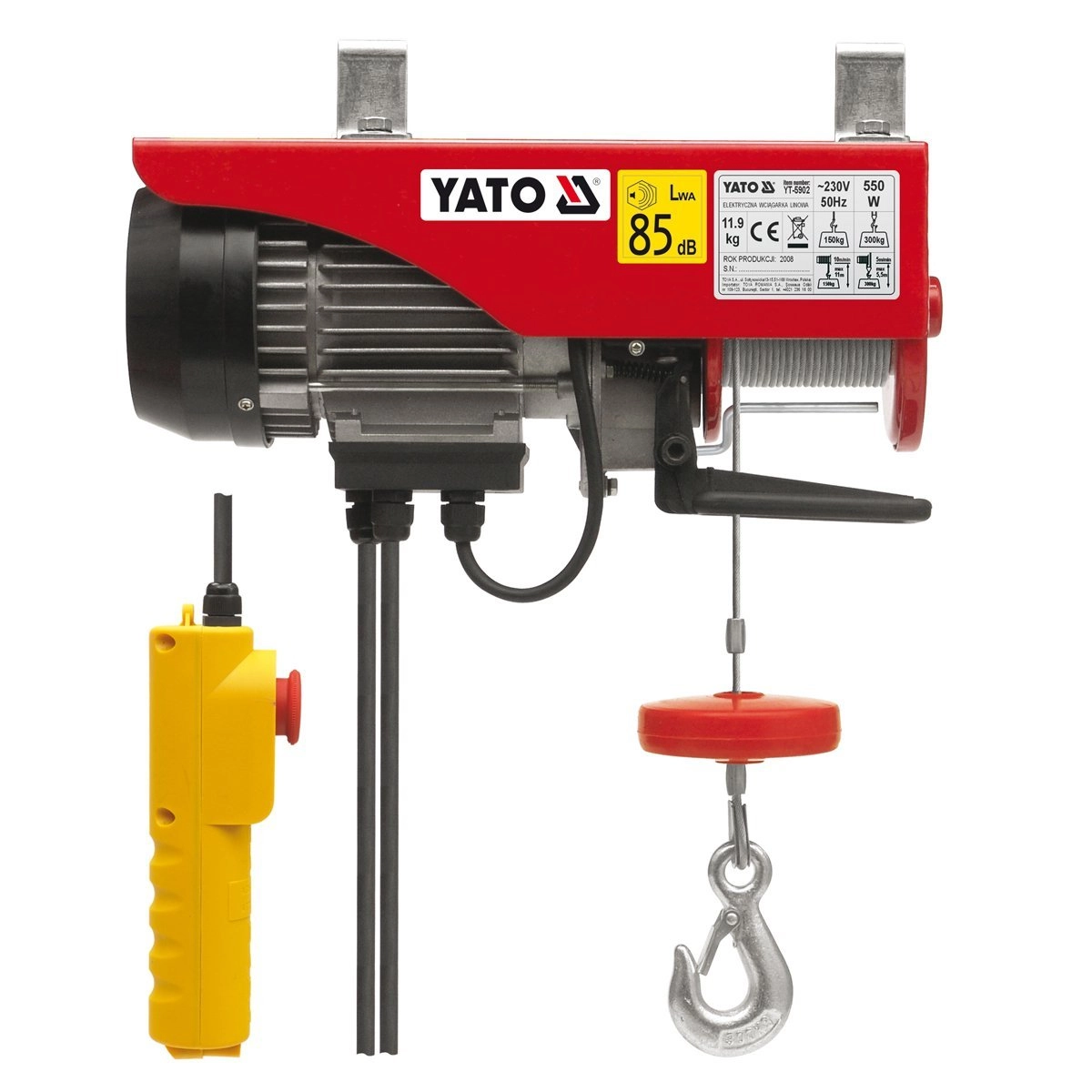 YATO WIRE ROPE WINCH 1050W 300/600kg