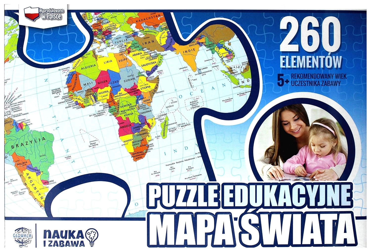 Zachem Educational puzzle - world map