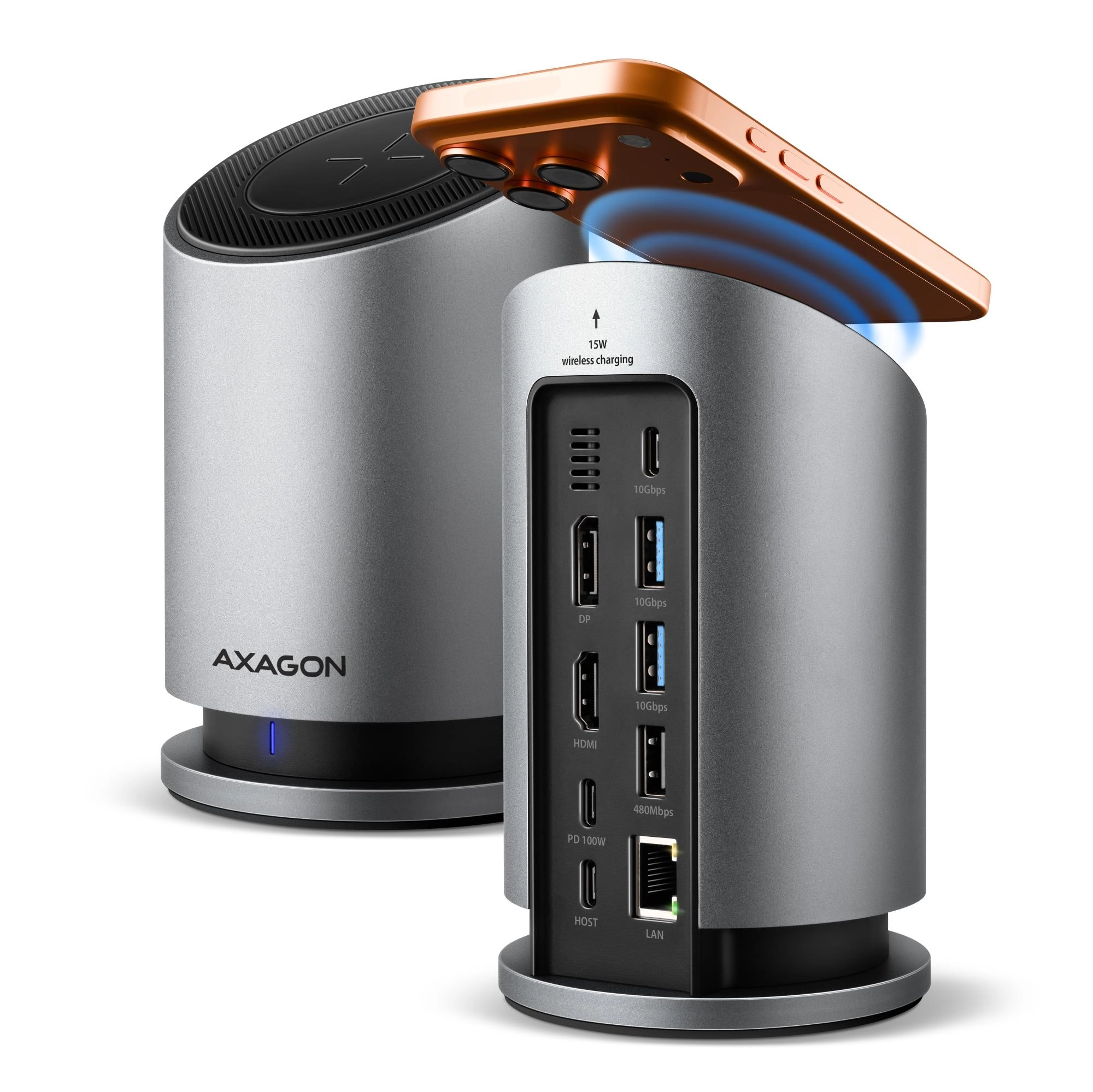 AXAGON HMC-WL9 USB-C Hub  9in1-Dockingstation  3x