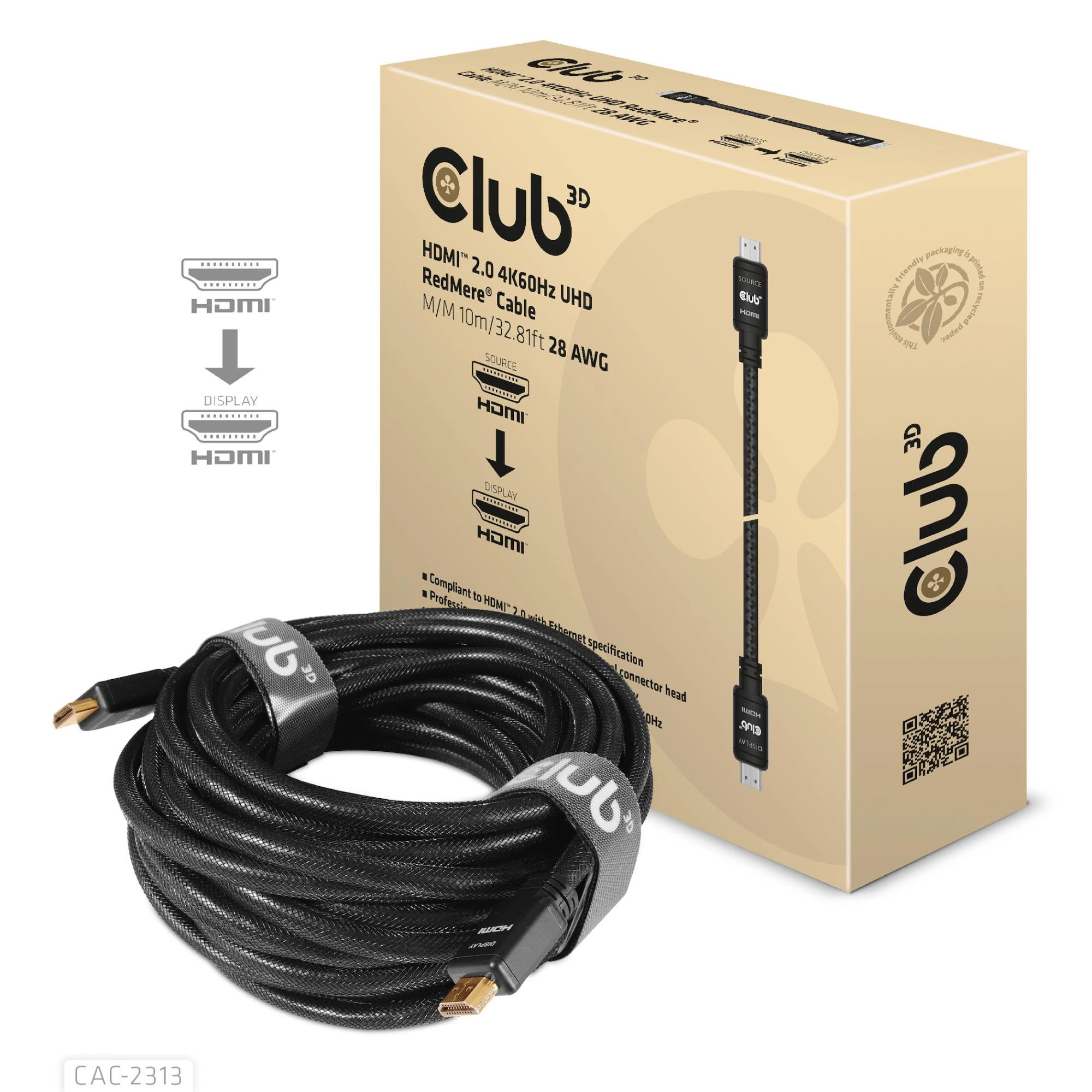 CLUB3D HDMI 2.0 4K60Hz RedMere