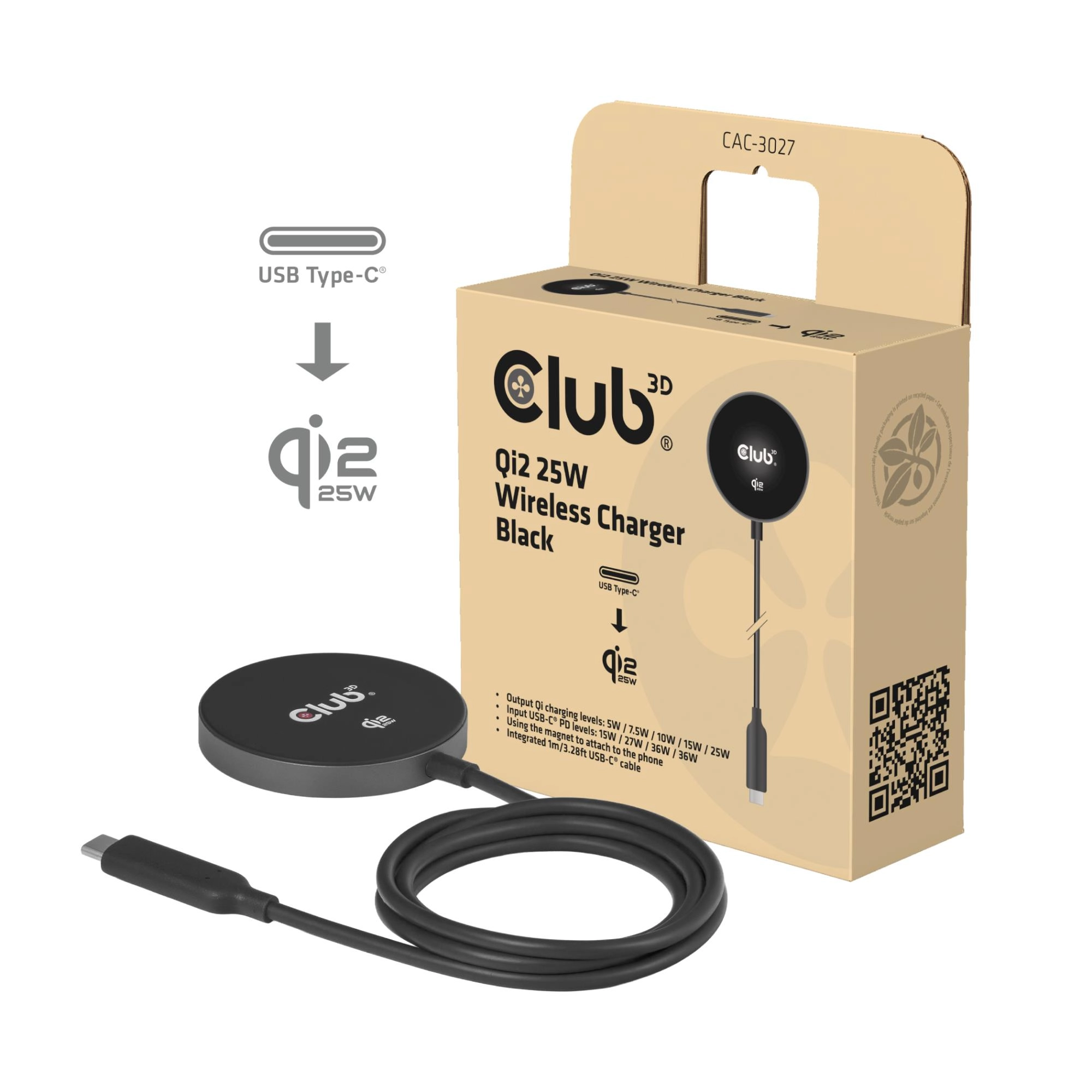 Charger Club 3D CLUB3D CAC-3027 charger
