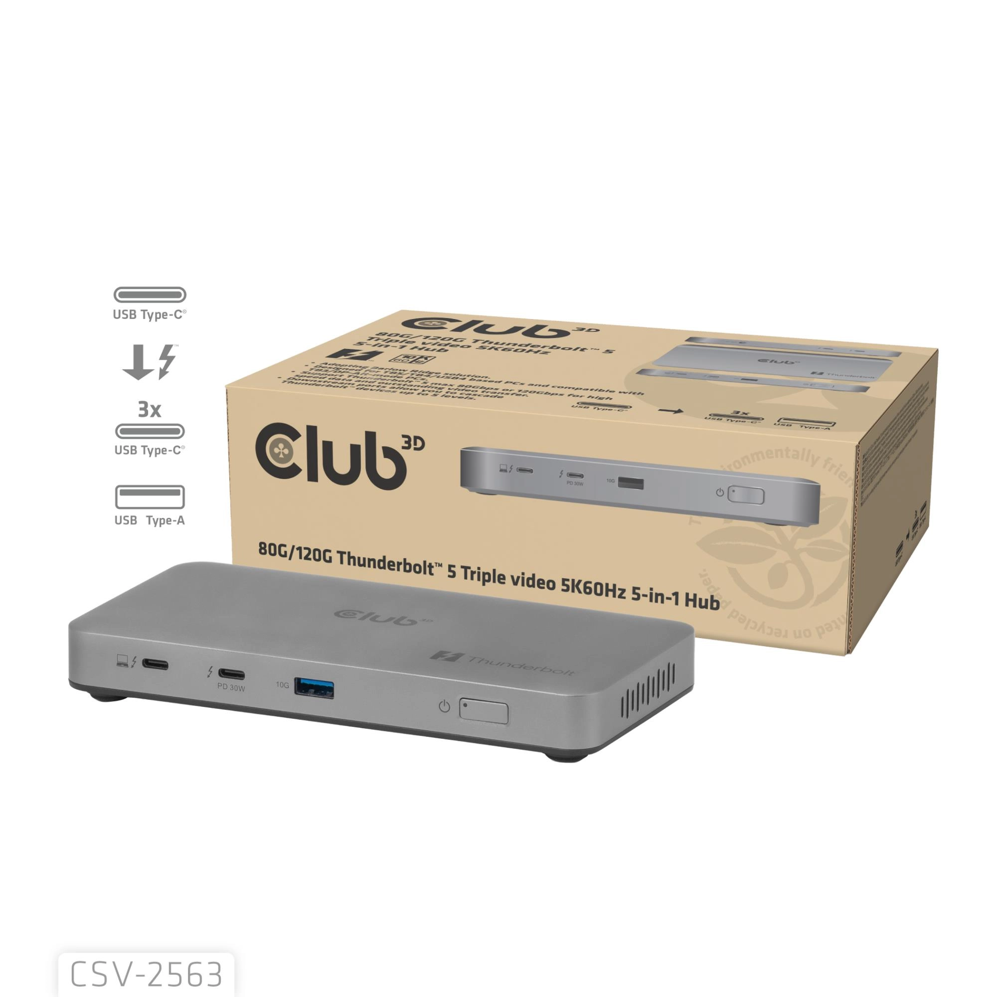Club 3D CSV-2563 5-1 Thunderbolt™ 5