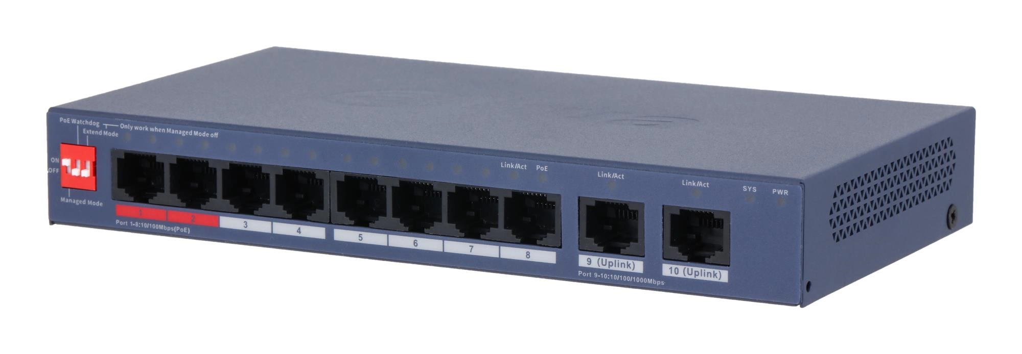 Dahua 8-port PoE Switch CS4010-8ET2GT-110 CS4010-8ET2GT-110
