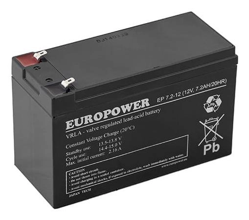 Europower EMU 12V 7.2AH VRLA/EP7
