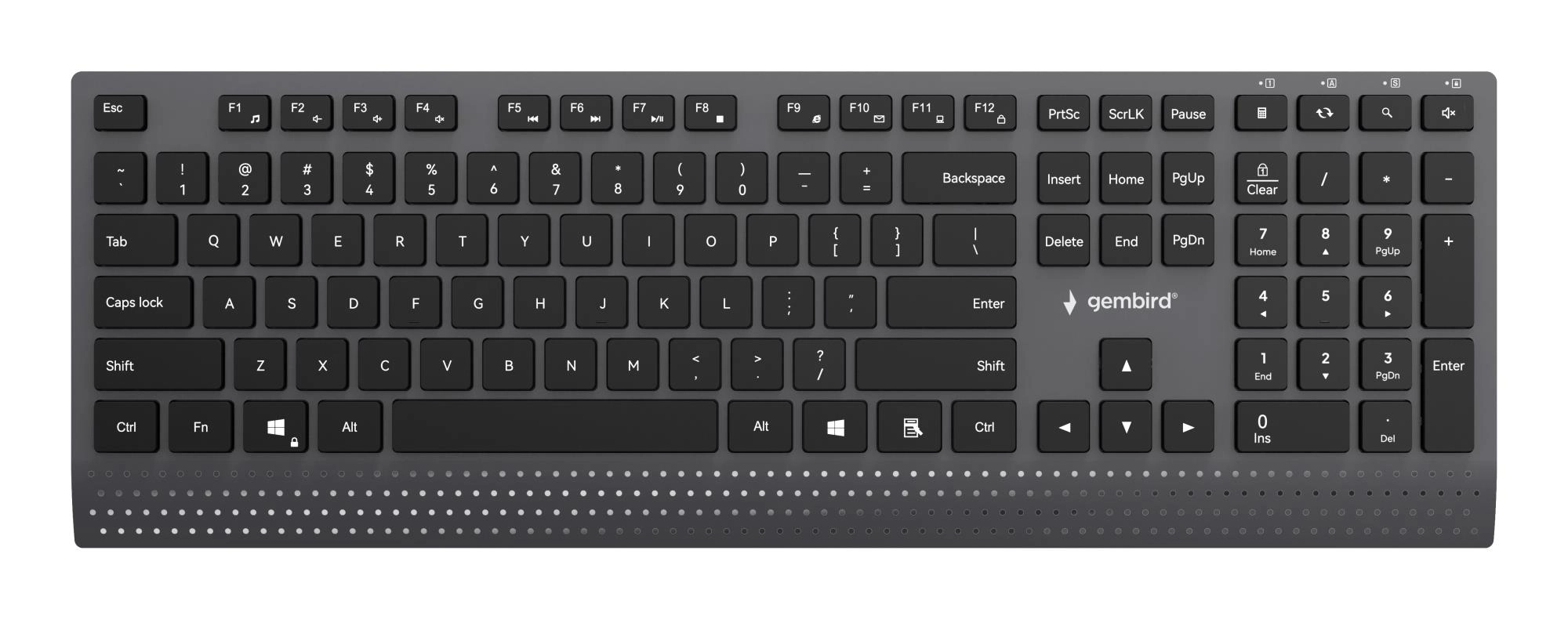 Klaviatūra Gembird Slim Multimedia KB-MCH-06 US