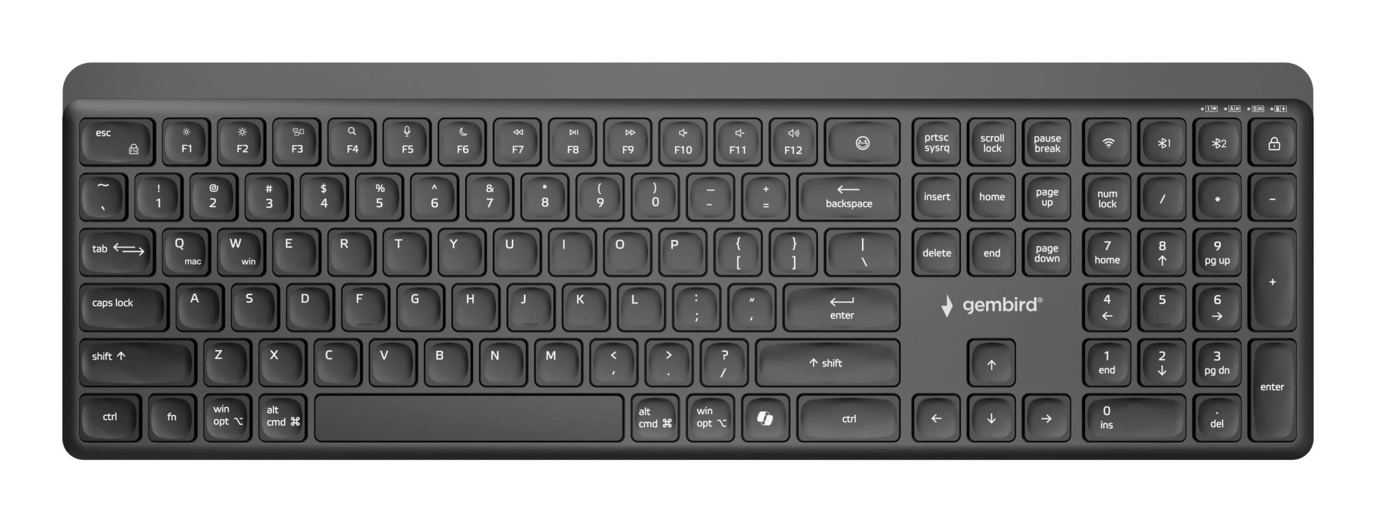 KEYBOARD WRL SLIM 2.4G+BT US/KB-WPS-03