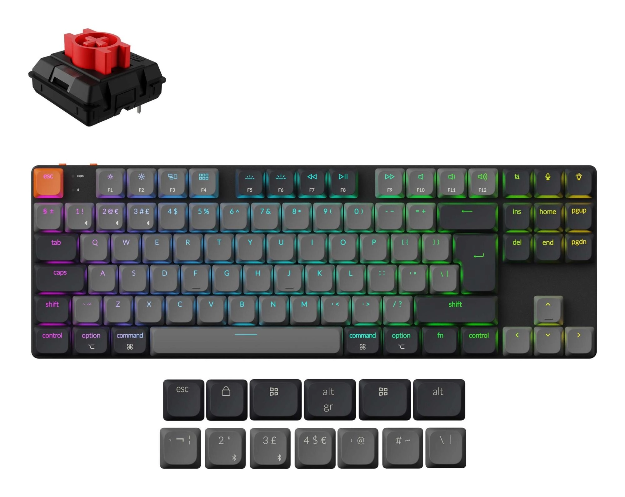 Wireless keyboard K1/Black K1X-A1 KEYCHRON K1X-A1
