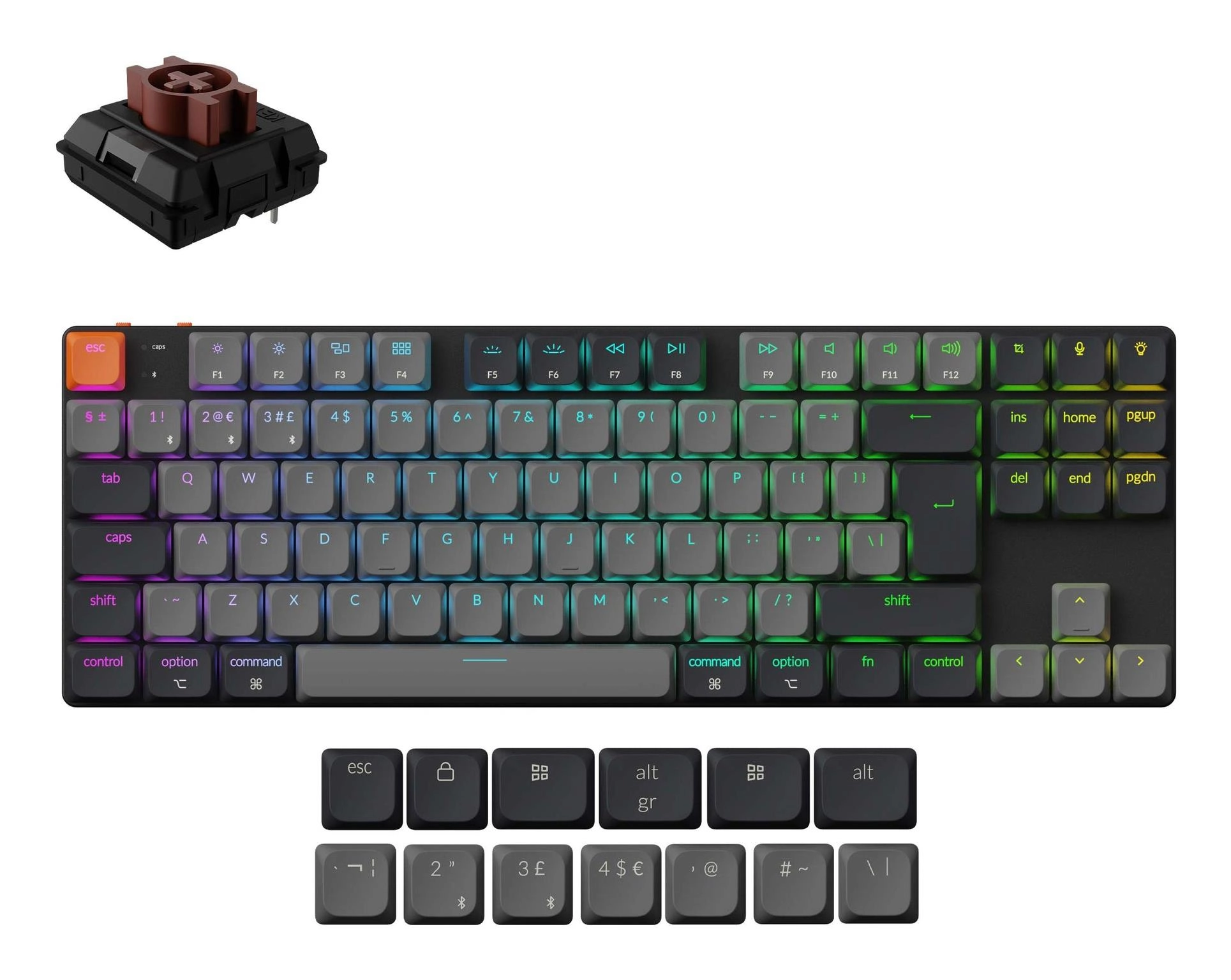 Wireless keyboard K1/Black K1X-A3 KEYCHRON K1X-A3