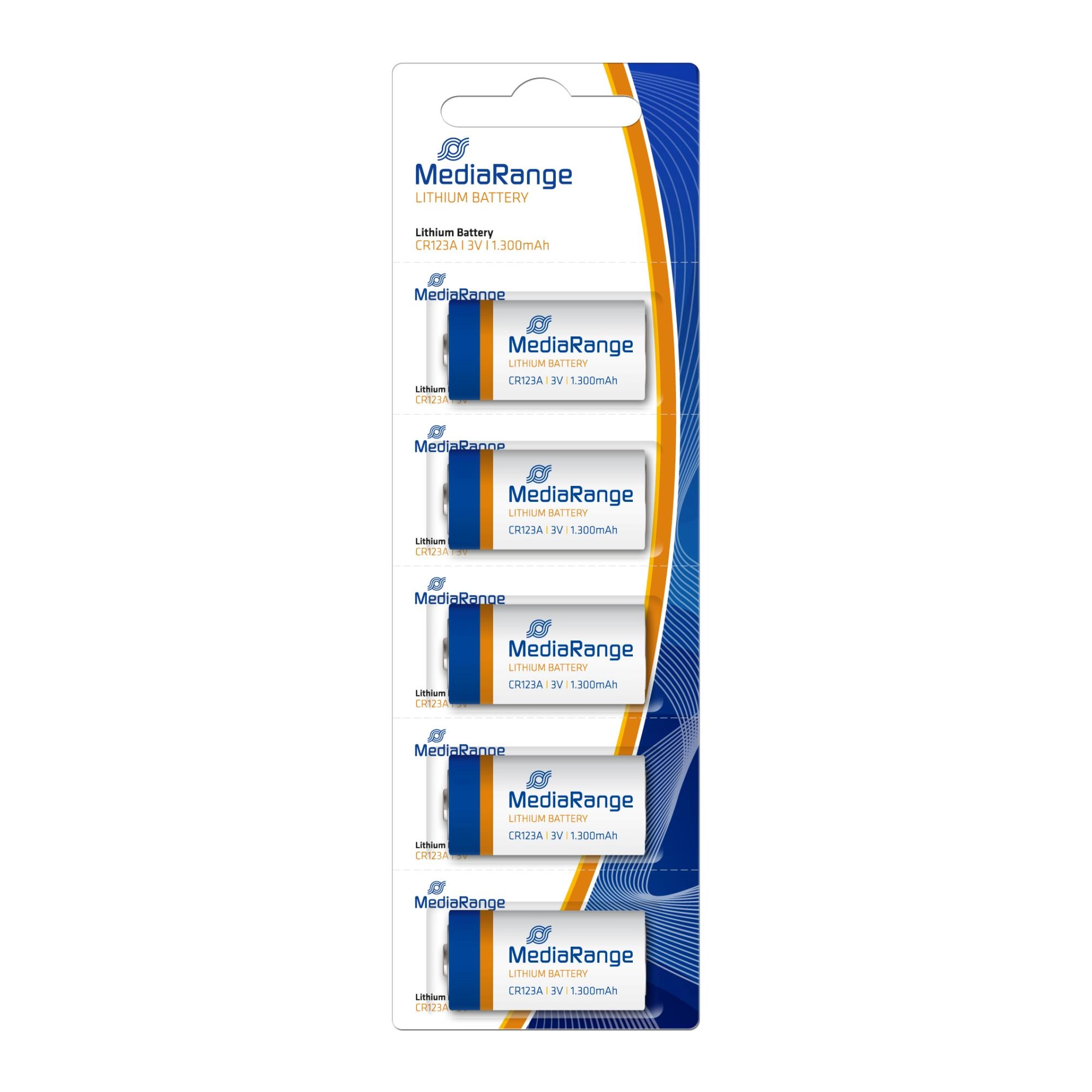 MediaRange Battery Lithium CR123A 3V/5PCS MRBAT150