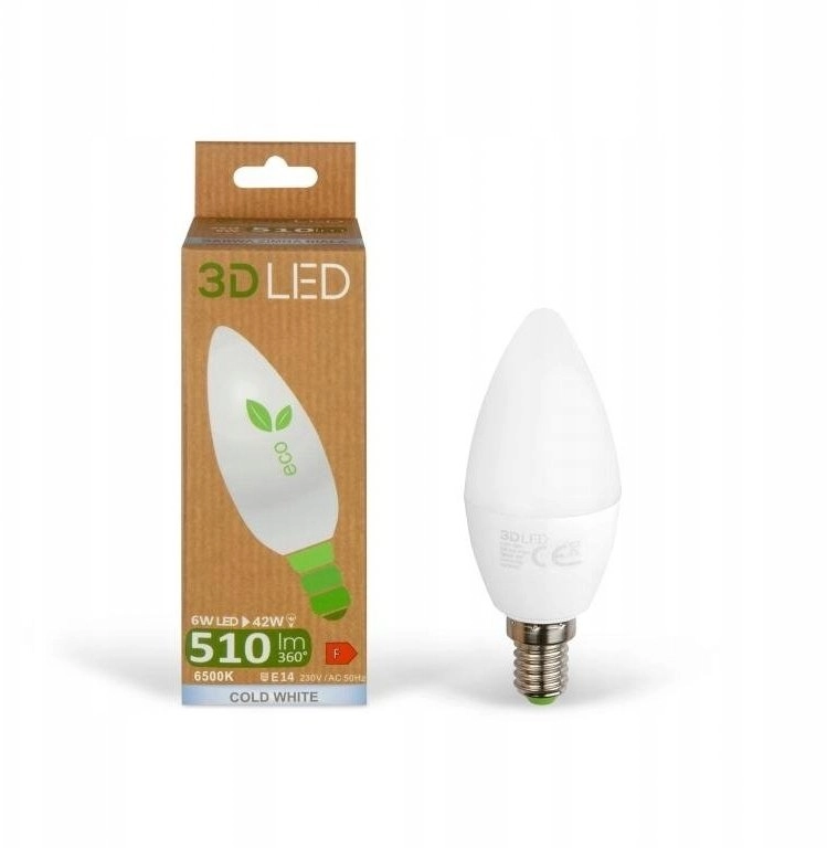 LED bulb 6W E14 Candle 510lm