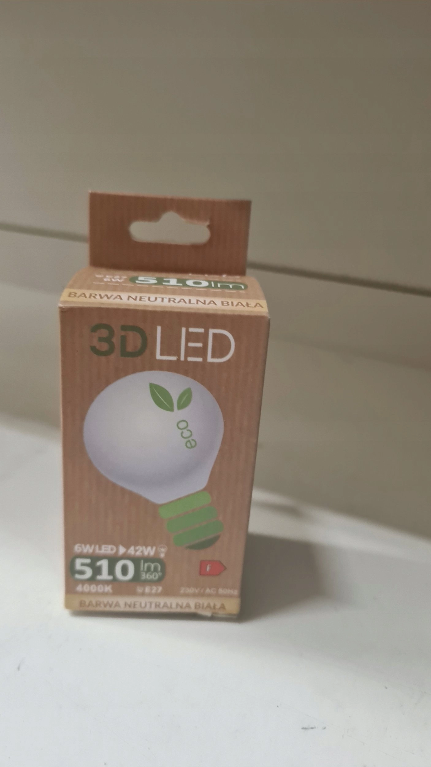 LED bulb 6W E27 Ball 510lm