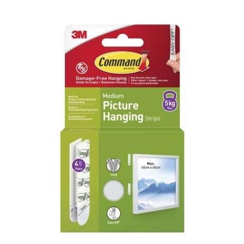 COMMAND MEDIUM PICT HANG STRIPS T17201C