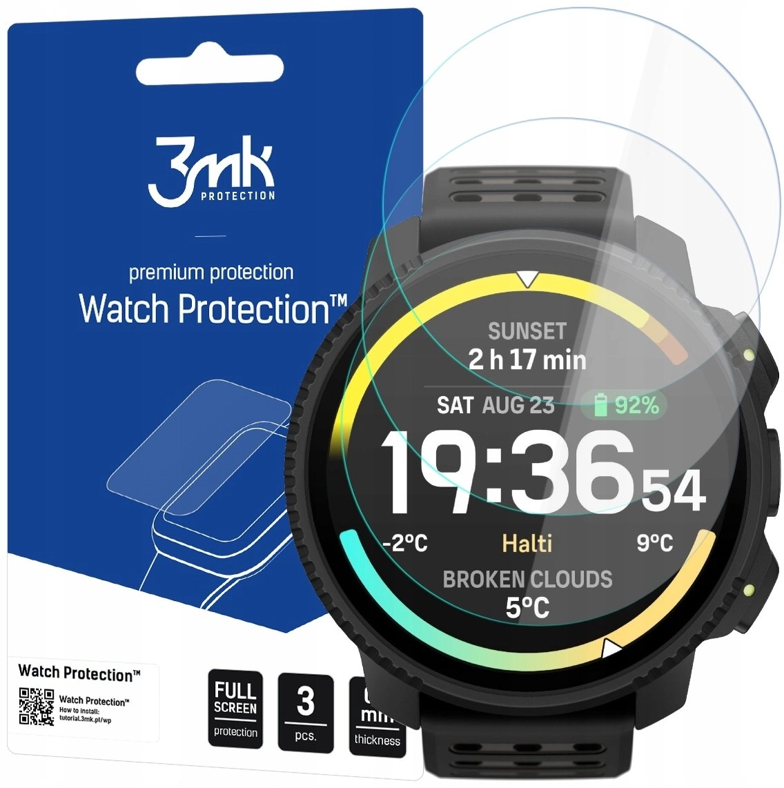Hybrid glass for smartwatch display 3mk