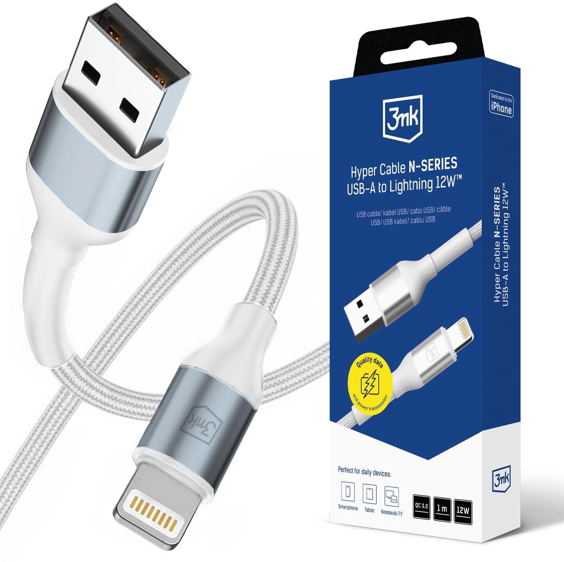 Kabel USB 3MK USB-A - USB-C