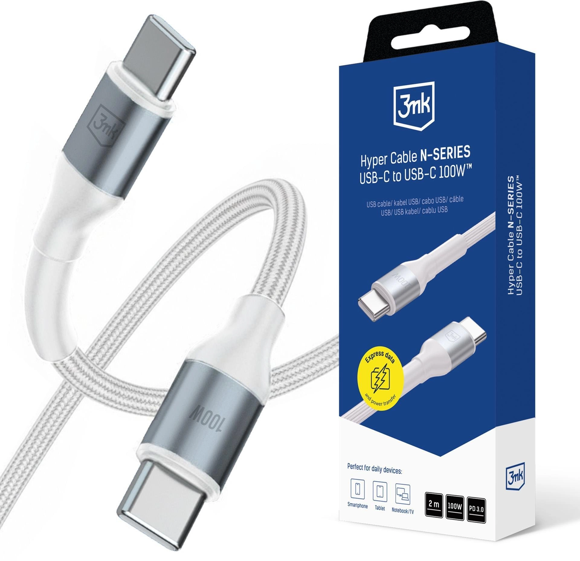 3MK USB-C - USB-C USB Cable