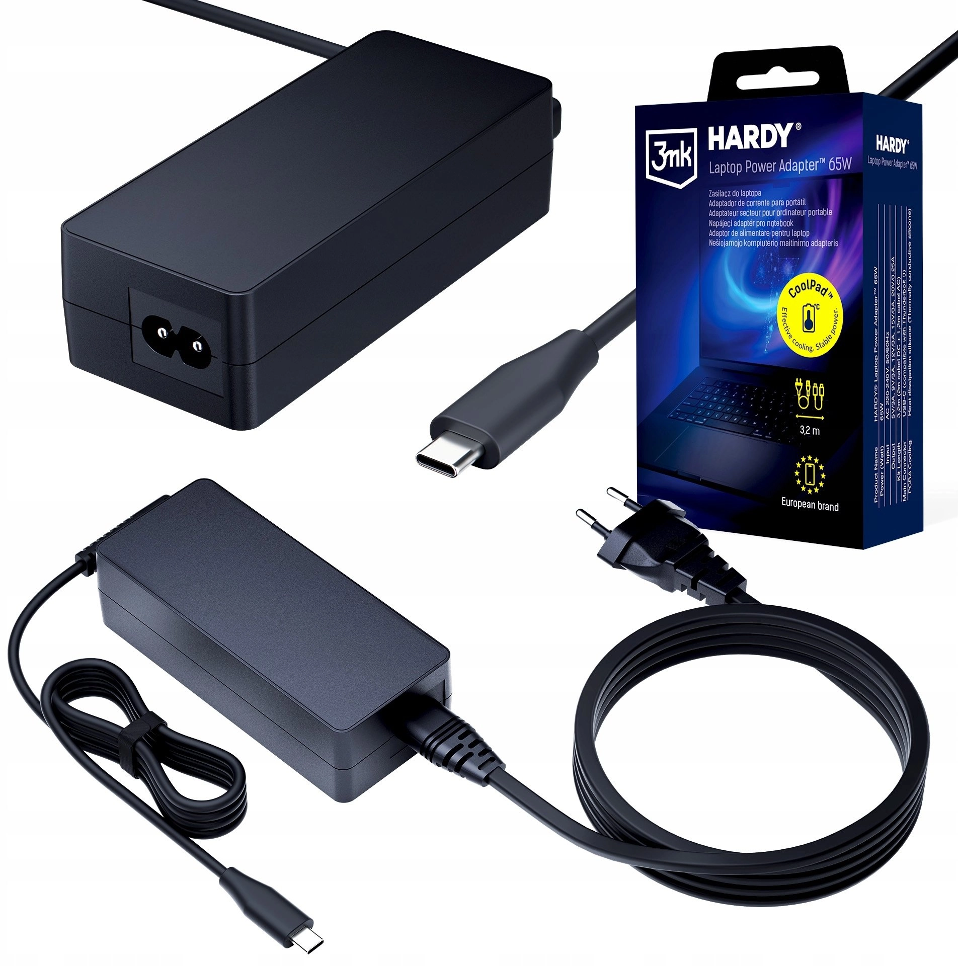 3mk HARDY Laptop Power Adapter 65W