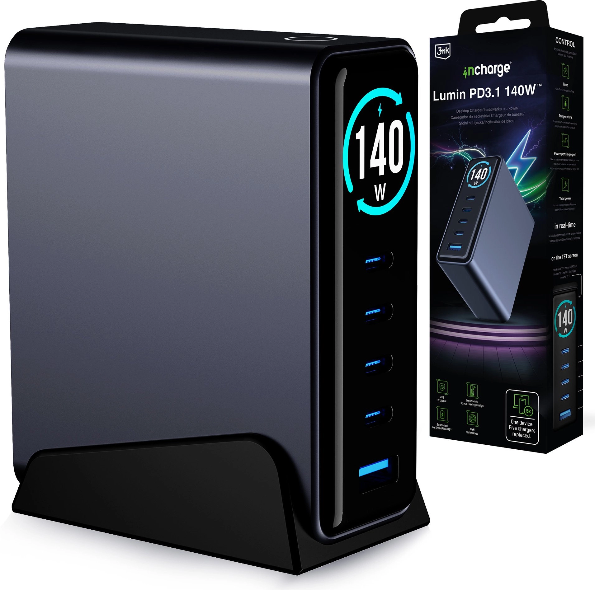 3mk InCharge Desktop Charger Lumin PD3