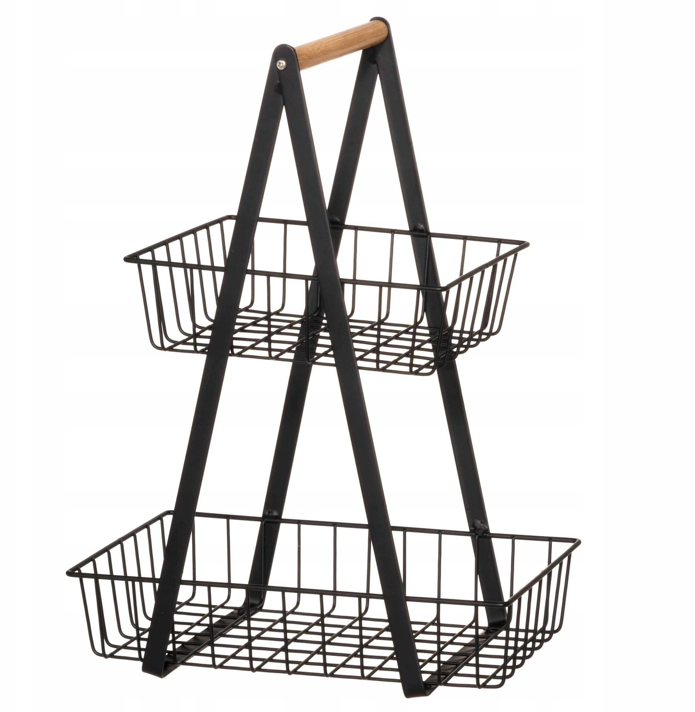 4Living Two-tier storage stand with bamboo