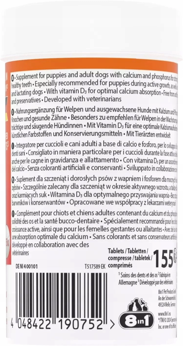 8in1 8IN1 Vitality Calcium for dogs