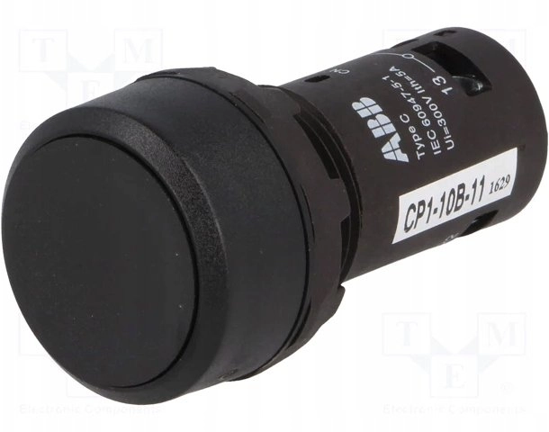 Przycisk monostabilny 22mm wklęsły 1Z+1R czarny