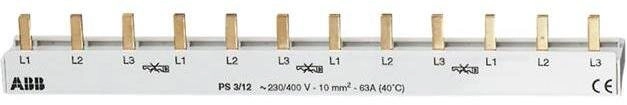 Connecting rail 4x3-phase PS3/12 2CDL231001R1012 2CDL231001R1012