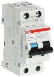Residual overcurrent circuit breaker 1P+N char