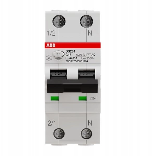 Residual overcurrent circuit breaker 2P 16A