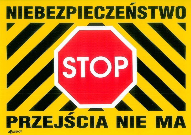 ANRO Warning sign Danger Stop No