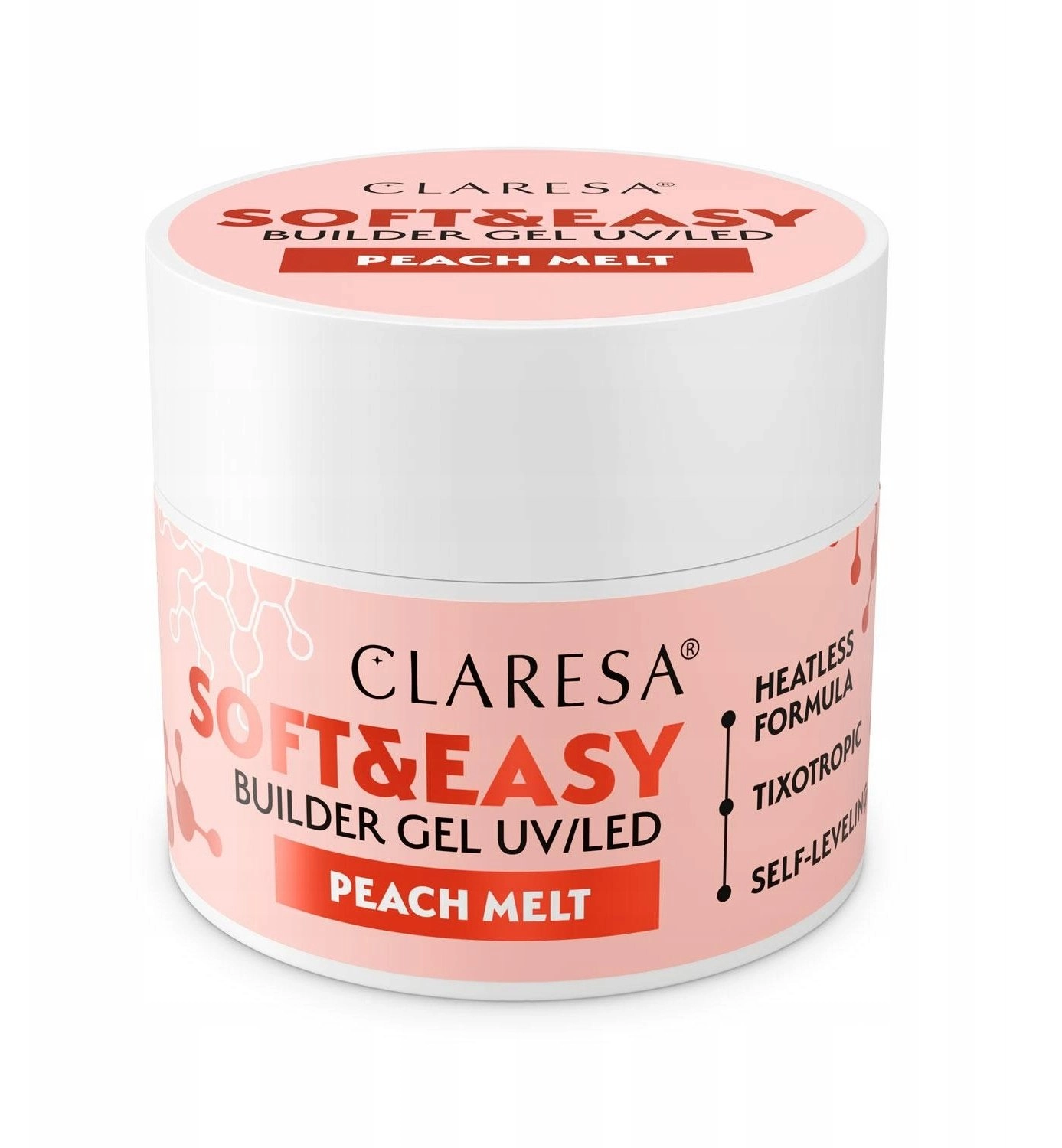 CLARESA_SoftEasy Peach Melt building gel 12g