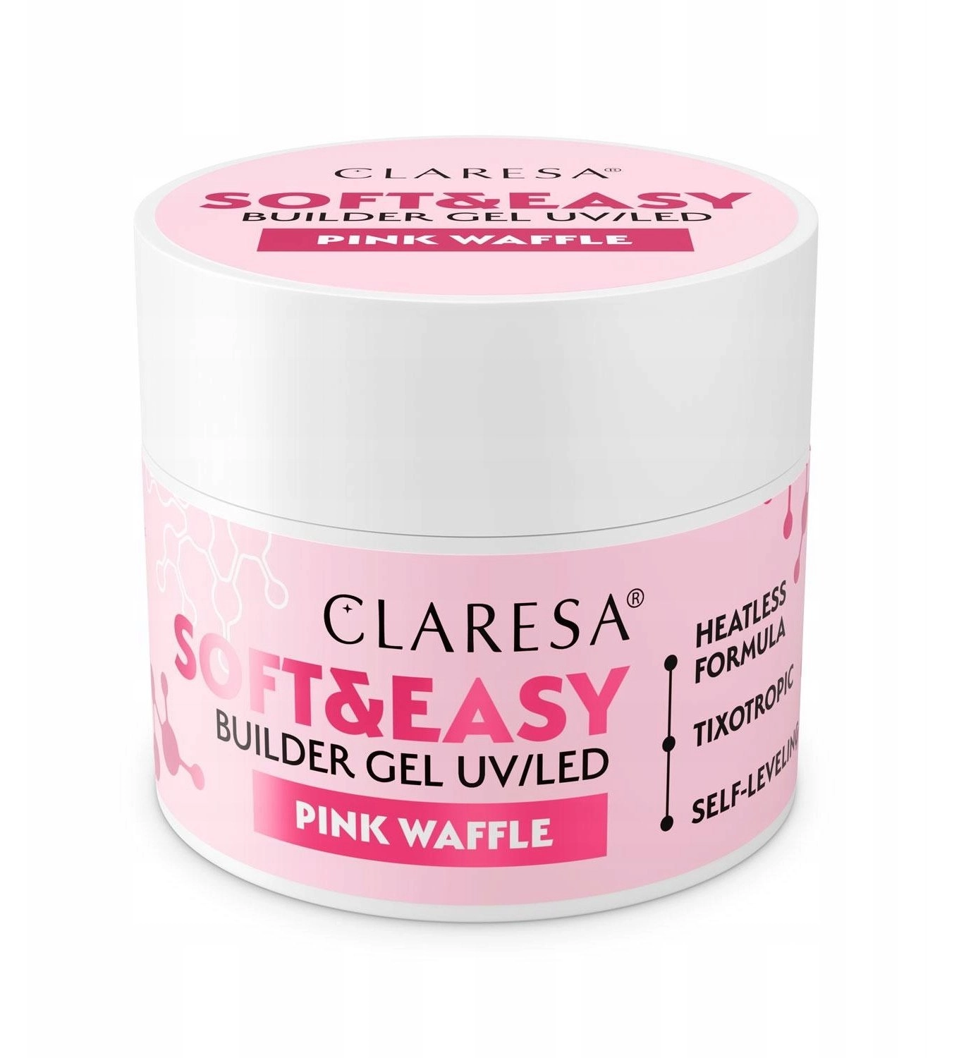 CLARESA_SoftEasy Pink Waffle building gel 12g