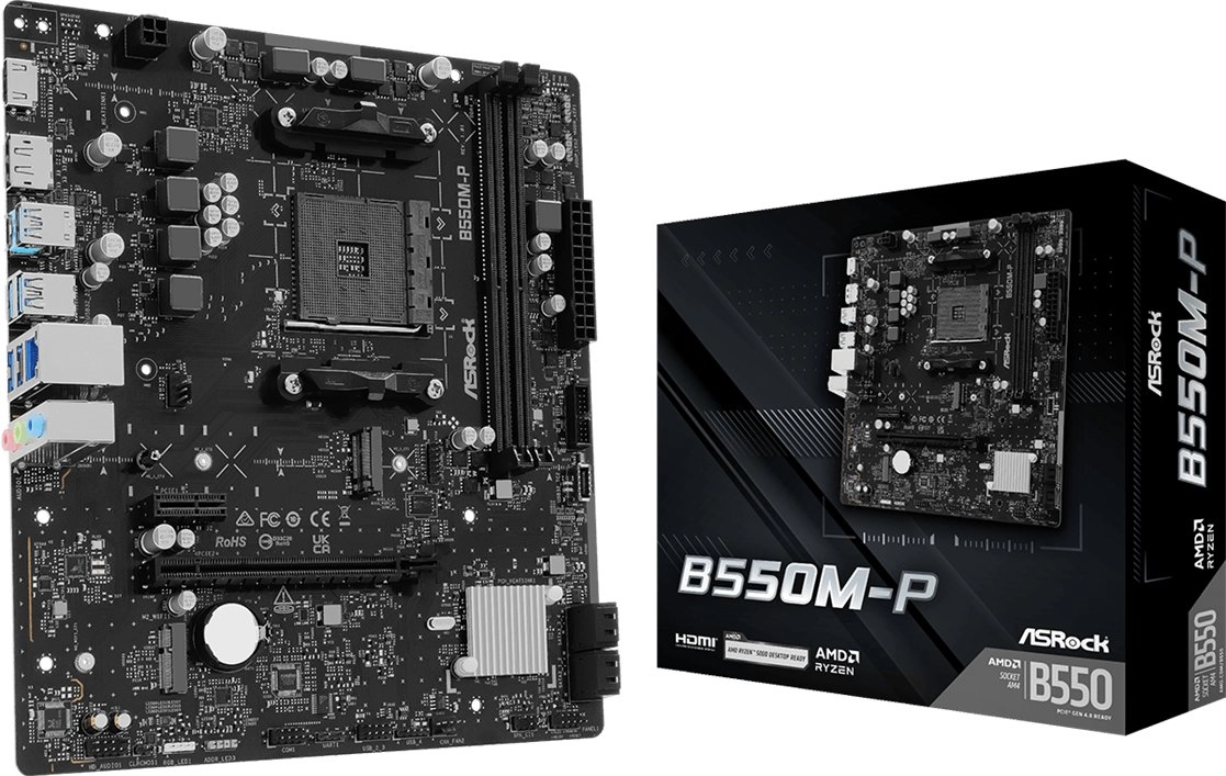 ASRock B550M-P AM4 mATX 591062 90-MXBV10-A0UAYZ