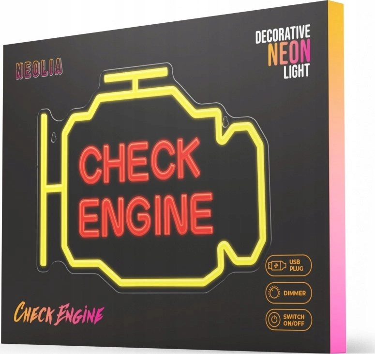 TelForceone Neon PLEXI LED CHECK ENGINE