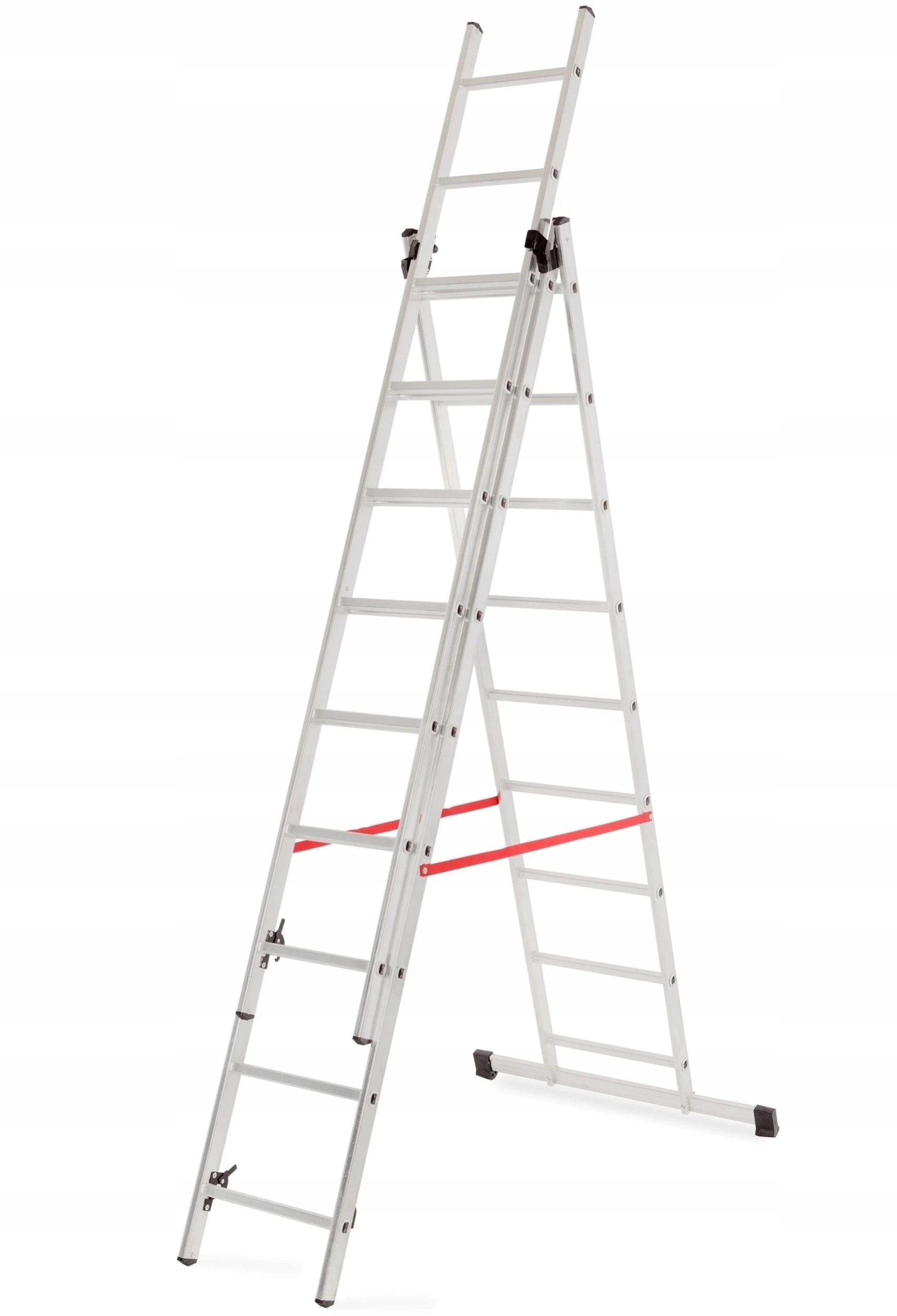 AWTOOLS DRABINA ALUMINIOWA BASIC 3x10 STOPNI
