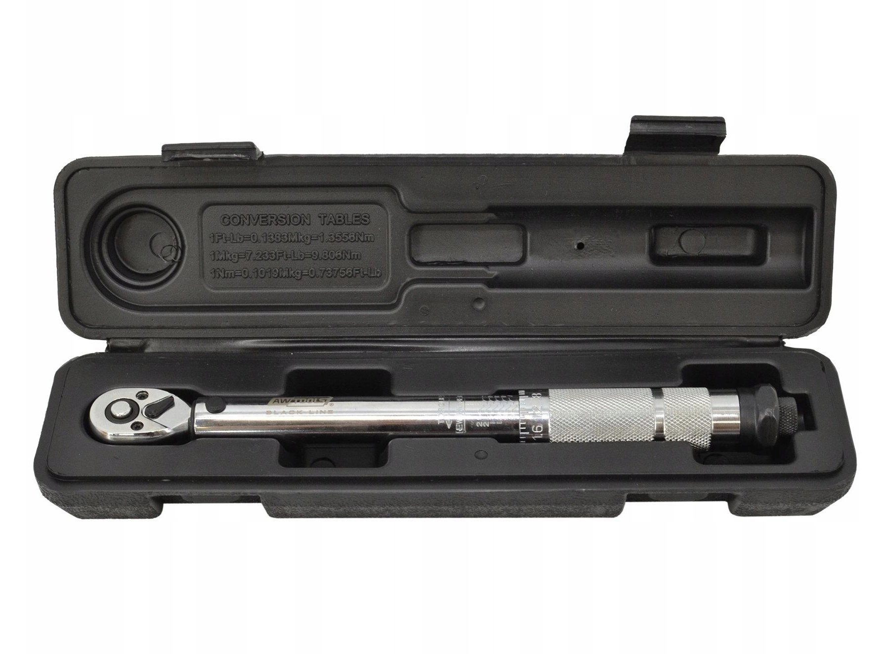 AW TORQUE WRENCH 1/4" 5-25Nm BLACK