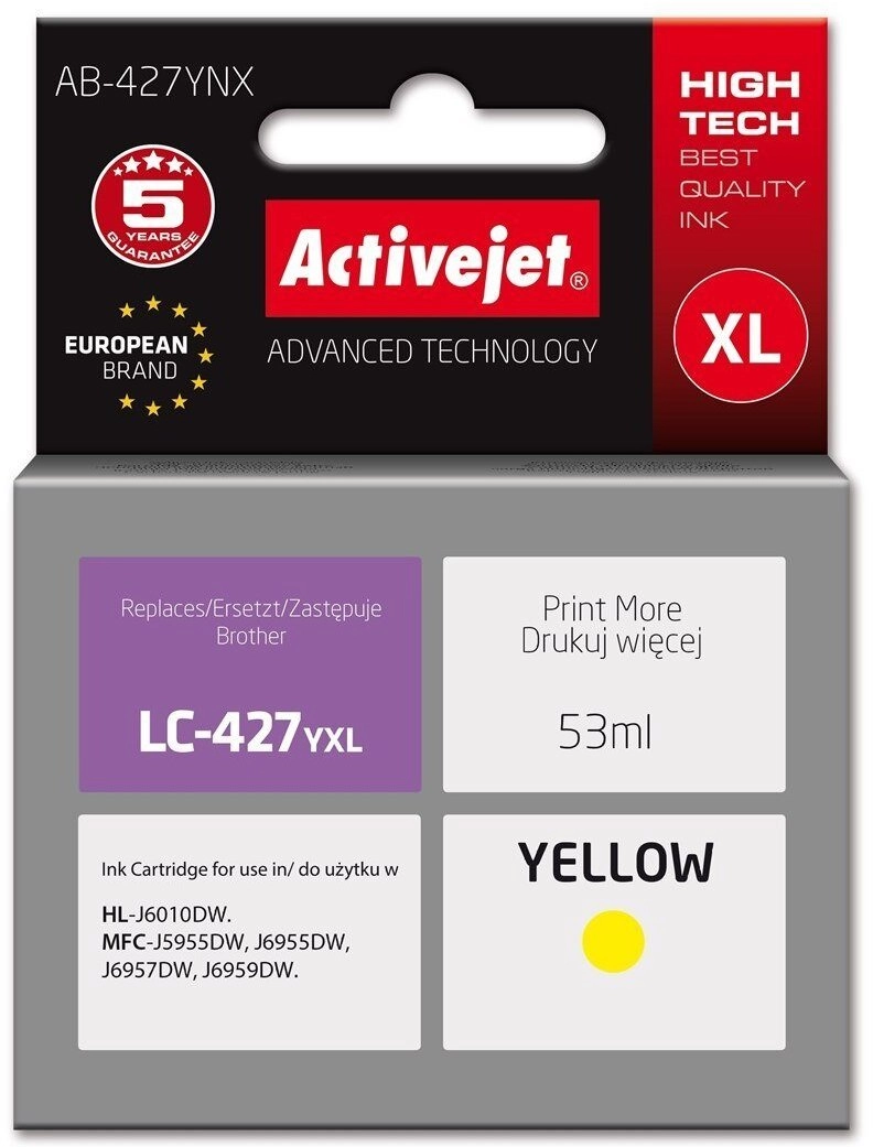 Activejet AB-427YNX Brother printer ink cartridge