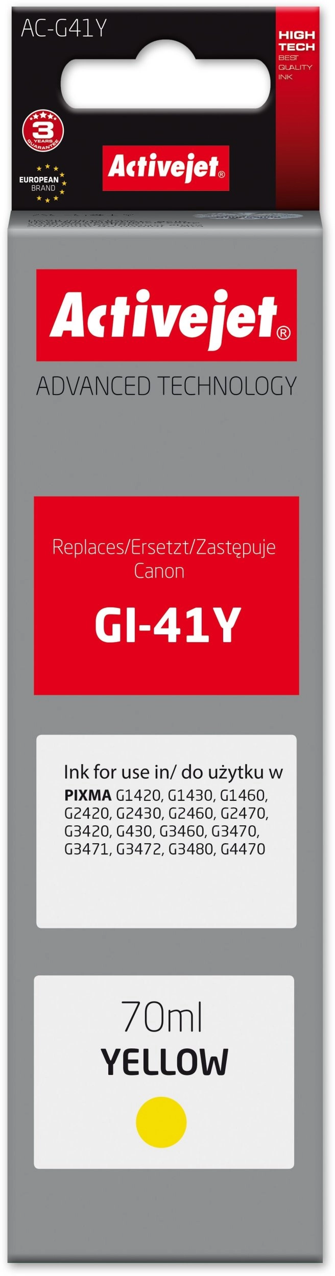 Activejet Ink Activejet AC-G41Y Ink bottle