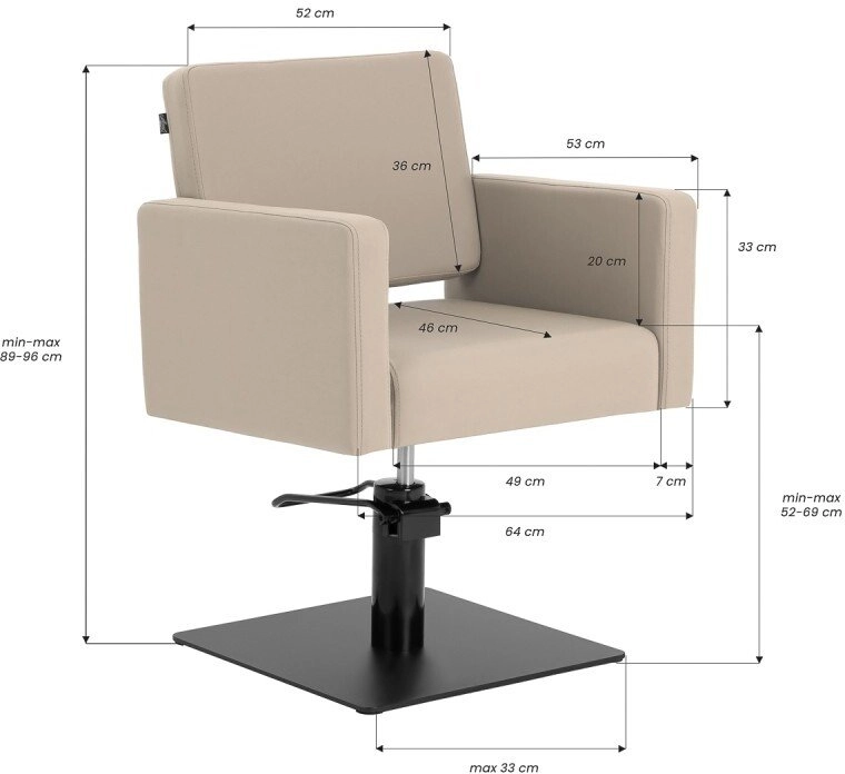 Gabbiano Vitoria grey-beige hairdressing chair 15761666