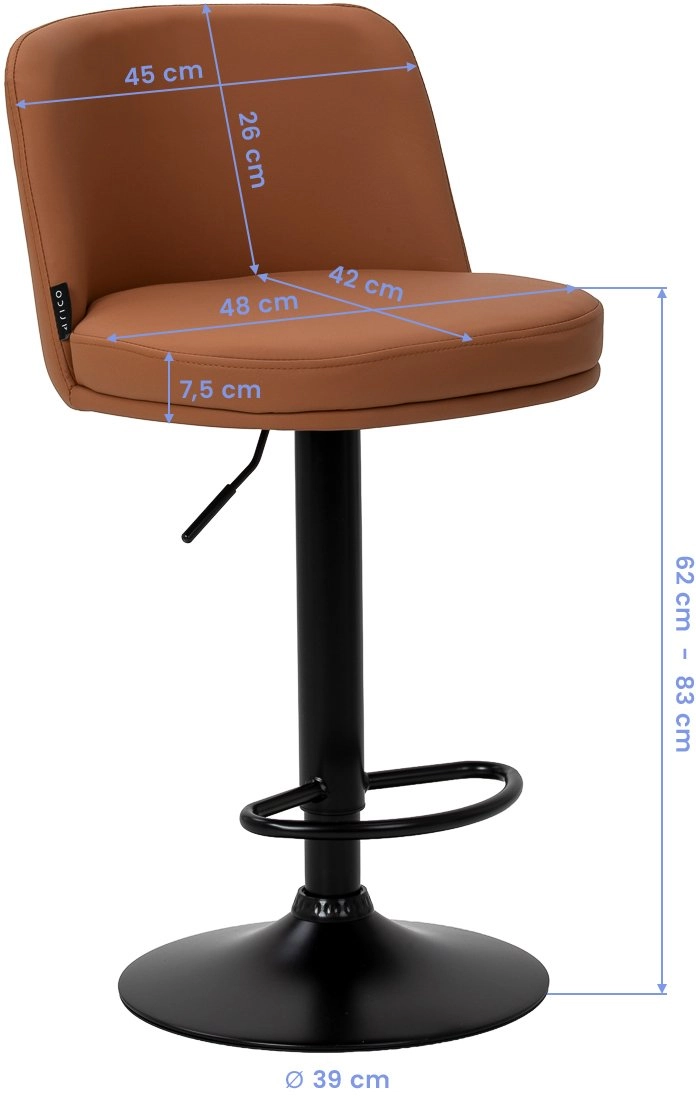 Activeshop Stool 4Rico Modo brown 600234506