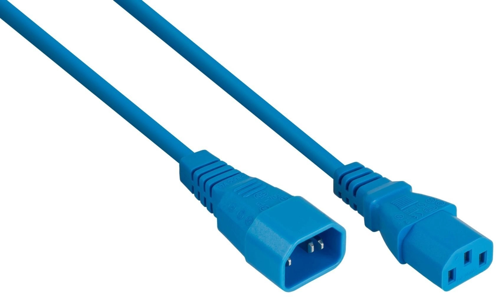 Kabelmeister Kaltgeräteverlängerung C14 an C13 blau