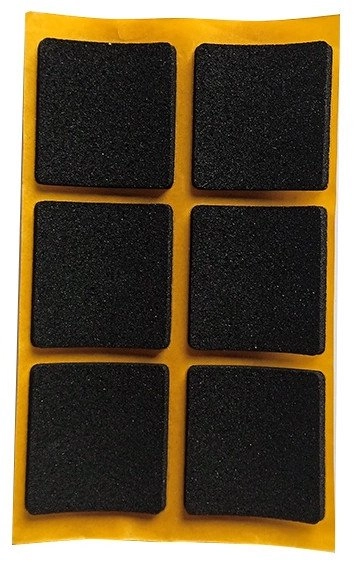 ADHESIVE PADS 2.5MM BLACK 30X30MM